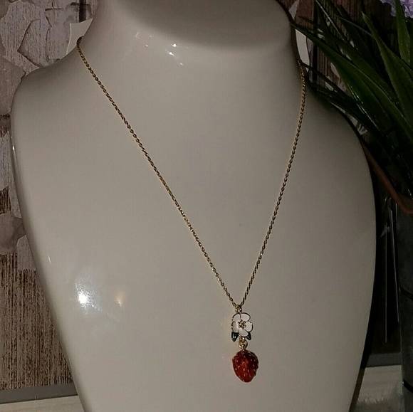 Kate spade Picnic perfect strawberry  necklace - Picture 2 of 5